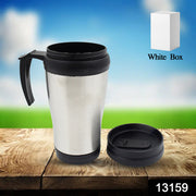 Stainless Steel Vacuum Glass Insulated Glass Coffee Cups (With Lid  Handle  1 Pc) thumbnail 6