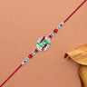 Silver-tone Swastik Rakhi