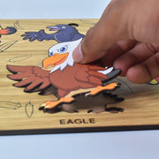 Wooden Bird Puzzle Learning Educational Board (1 Set  2820 Cm) thumbnail 2