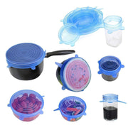 2154 Silicone Stretch Lids Reuseable Microwave Safe Flexible Covers (Set Of 6) (Loose Pack) thumbnail 4