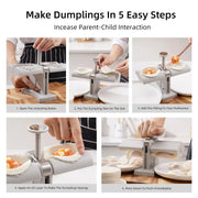 5300b Dumpling Maker Molddouble Head Dumpling Mold Wrap Two At A One Timehousehold Dumpling Maker Mouldeasy-tool For Making Dumplingsdumpling Press Mold Kitchen Accessories (Brown Box) thumbnail 5