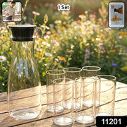 Prexo Plastic Water Jug And Drinking Glass Set (1 Jug 1000ml 6 Glasses 300ml) thumbnail 7