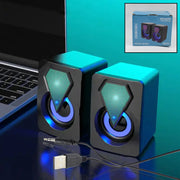 Rgb Desktop Speakers Plug And Play Usb Powered Speaker (2 Pc Set) thumbnail 1