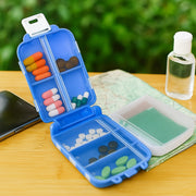 Portable Blue Dual-sided Pill Organizer Box (1 Pc) thumbnail 2