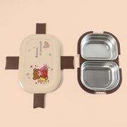 Cute Teddy Printed Kids Lunch Box (500ml  1 Pc) thumbnail 2