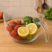 Supermom Multipurpose Transparent Plastic Bowl  Basket With Handle (1 Pc) thumbnail 2