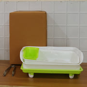 Prexo 2 Layer Kitchen Dish Drying Rack With Drain Tray (1 Set) thumbnail 4