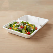 Vegnar Premium Bagasse Clamshell Food Box (10 Pc 9x6 Inch) thumbnail 3