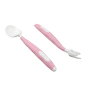 Silicone Bendable Kids Feeding Spoons And Forks Toddler Utensils With Travel Case Baby Spoon And Fork Set For Self-feeding Learning Bendable Handle For Kid Children Toddlers (2 Pc Set) thumbnail 3
