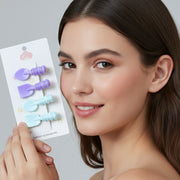 Cute Spoon  Spatula Shape Decorative Hair Clip Set (4 Pc) thumbnail 2
