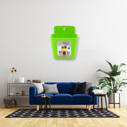 4473 Multipurpose Wall Holder  Mobile Holder  Stationary Storage  Bathroom Accessories  Remote Holder  Makeup Brush Holder  Useful In Office Kitchen Drawing Room 2 Section Stand (1 Pc ) thumbnail 4