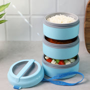 3 Layer Insulated Lunch Box Set With Handle  Strap - (Set) thumbnail 4