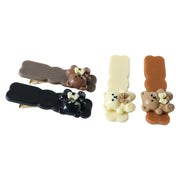 Cute Teddy Bear Decorative Snap Hair Clips Set (4 Pc) thumbnail 3