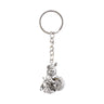 Premium Silver-finish Metal Bal Krishna Eating Makhan Keychain (1 Pc)
