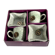 8224 Festo Ceramic Tea  Cups  Mug Set Including Snacks  Serving Bowl Milk Cup Coffee Cup Tea Cup Breakfast Cup Drinking Mug Or Outdoor For Household Gift For Birthday Wedding Party (4 Pcs Set) thumbnail 3