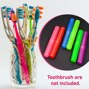 4969 6pc Plastic Toothbrush Cover Anti Bacterial Toothbrush Container- Tooth Brush Travel Covers Case Holder Cases thumbnail 1