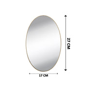 1795 Oval Shape 3d Mirror Sticker Used In All Kinds Of Household And Official Purposes As A Sticker Etc (2 Pc Set) thumbnail 3