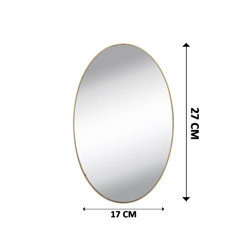 1795 Oval Shape 3d Mirror Sticker Used In All Kinds Of Household And Official Purposes As A Sticker Etc (2 Pc Set)