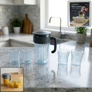 Multipurpose Plastic Water Juice Serving Jug With 4 Drinking Glasses Set (1 Set) thumbnail 1