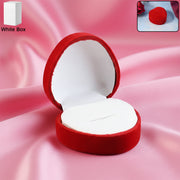 Premium Heart-shaped Velvet Jewellery Ring Box (1 Pc) thumbnail 1