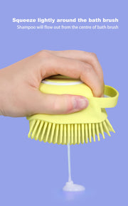 1348 Silicone Massage Bath Body Brush Soft Bristle With Shampoo Dispenser thumbnail 4