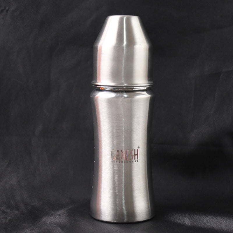 8173 Ganesh Stainless Steel Baby Feeding Bottle Milk Bottle For New Born  Infants  Toddler Up To 3 Years Bfa Free (250 Ml Approx)