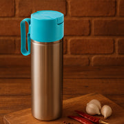 Stainless Steel Fresh Oil Pourer Bottle With Flip Lid And Handle Approx 1000ml (1 Pc) thumbnail 2