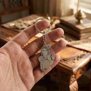 Elegant Metal Lord Krishna Engraved Keychain 1 Pc thumbnail 4