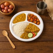 Freshee 10 Inch 3-compartment Round Compostable Bagasse Plate (10 Pc) thumbnail 2