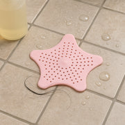 Baby Pink Silicone Star Shaped Sink Filter Bathroom Hair Catcher Drain Strainers For Basin thumbnail 3