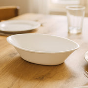 Plastic Marin Serving Bowl  Elegant Oval Deep Bowl (1 Pc  White) thumbnail 6