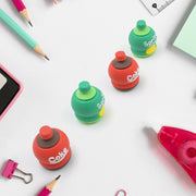 2-in-1 3d Cold Drink Bottle Shape Rubber Pencil Sharpener And Eraser Set Stationery For Kids School Boys Girls Birthday Return Gifts (24 Pcs Set  1 Pc ) thumbnail 6