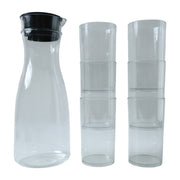 Prexo Plastic Water Jug And Drinking Glass Set (1 Jug 1000ml 6 Glasses 300ml) thumbnail 3