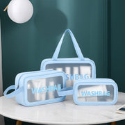 3-in-1 Waterproof Transparent Travel Toiletry Bag Set thumbnail 6