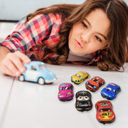 Mini Pull Back Car  Aeroplane Pvc Plastic Pull Back Car Cartoon Toys (12 Pcs Set) thumbnail 4