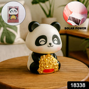Car Decoration Solar Power Moving Head Panda Statue Creative (1 Pc) thumbnail 6