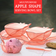 2969 Apple Shape 2piece Serving Set Of Bowl With Spoon  Tray. Dinnerware Serving Snacks  Pickle thumbnail 2