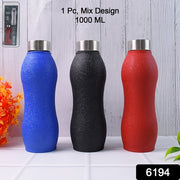 Stainless Steel Water Bottle (1000ml  Mix Colour  1 Pc  Crocodile) thumbnail 4
