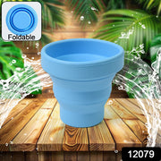 Round Silicone Foldable Glass Foldable Travel Mug Without Lid (1 Pc) thumbnail 5