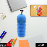 4544 Pencil Case Is Made Of Silicone Telescopic Pen Holder With Zipper Closure And Large Capacity Office Home School School-pink Boys For Girls Secondary School Clear Pencil Case thumbnail 6