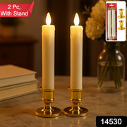 Set Of 2 Led Flameless Taper Candles thumbnail 6