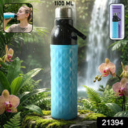 Plastic 1100 Ml Approx Diamond Texture Sports Water Bottle (1 Pc) thumbnail 7