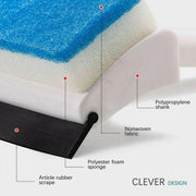 7602 2 In 1 Glass Wiper Cleaning Brush Mirror Grout Tile Cleaner Washing Pot Brush Double-sided Glass Wipe Bathroom Wiper Window Glass Wiper thumbnail 4