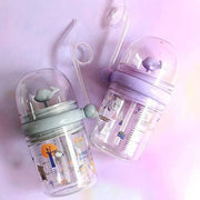 8419 Baby Drinking Cup With Straw And Lid Water Whale Spray Fountain Sippy Cup Bottles Childrens Pot Toddler Tumbler Mug Spill Proofbirthday Party Gift Drinking Cup (1 Pc) thumbnail 5