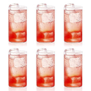2343 Heavy Unbreakable Stylish Plastic Clear Look Fully Transparent Glasses Set 330ml (6pcs) thumbnail 4