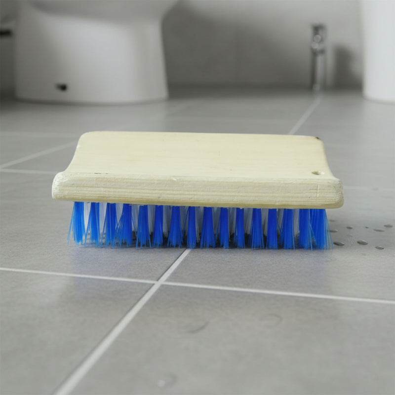 Heavy Duty Wooden Handle Hard Bristle Cleaning Scrub Brush (1 Pc)