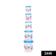 2446 Plastic Transparent Container Air Tight Dabba Set (3000ml 2000ml 1000ml 750ml 500ml) thumbnail 5