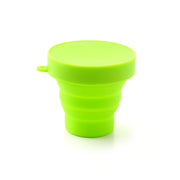 Round Silicone Foldable Glass  Cup Foldable Travel Mug With Lid (1 Pc) thumbnail 2