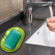 17515 Plastic Soap Dish Holder For Bathroom Shower Wall Mounted Self Adhesive Soap Holder Saver Tray-plastic Sponge Holder For Kitchen Storage Rack Soap Box Bathroom thumbnail 2
