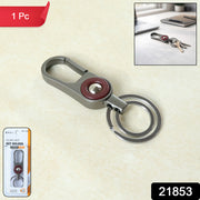 Premium Metal Key Holder With Dual Ring  Secure Clip (1 Pc) thumbnail 7